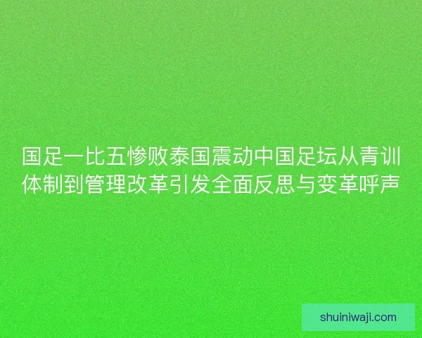 国足一比五惨败泰国震动中国足坛从青训体制到管理改革引发全面反思与变革呼声
